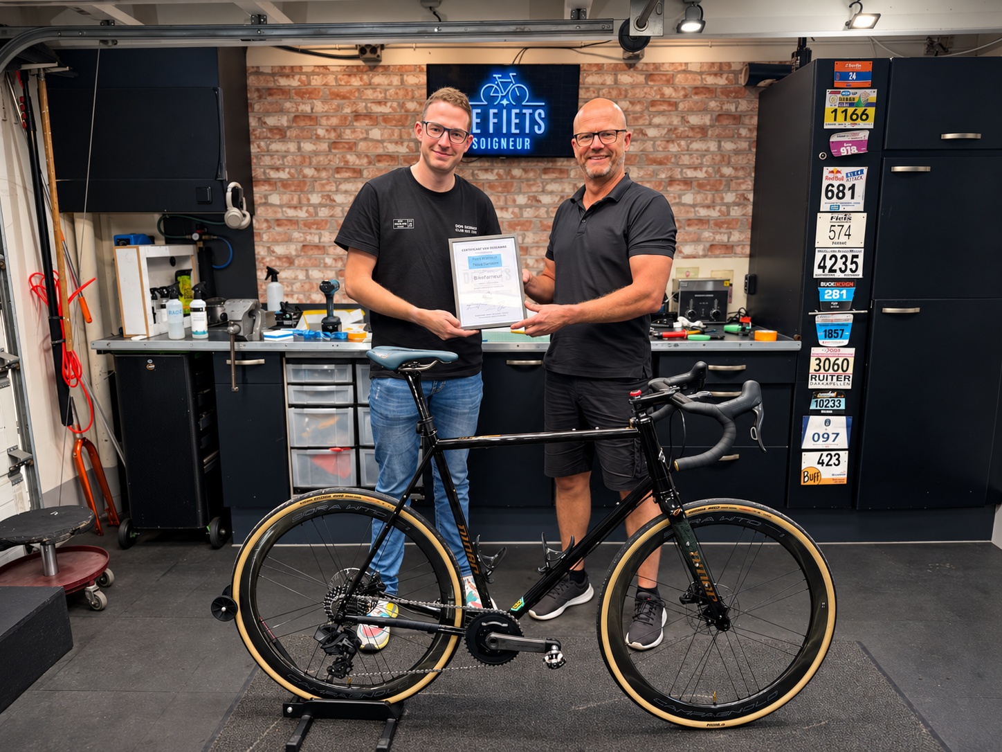 Certificaatuitreiking na de Bike Armour training